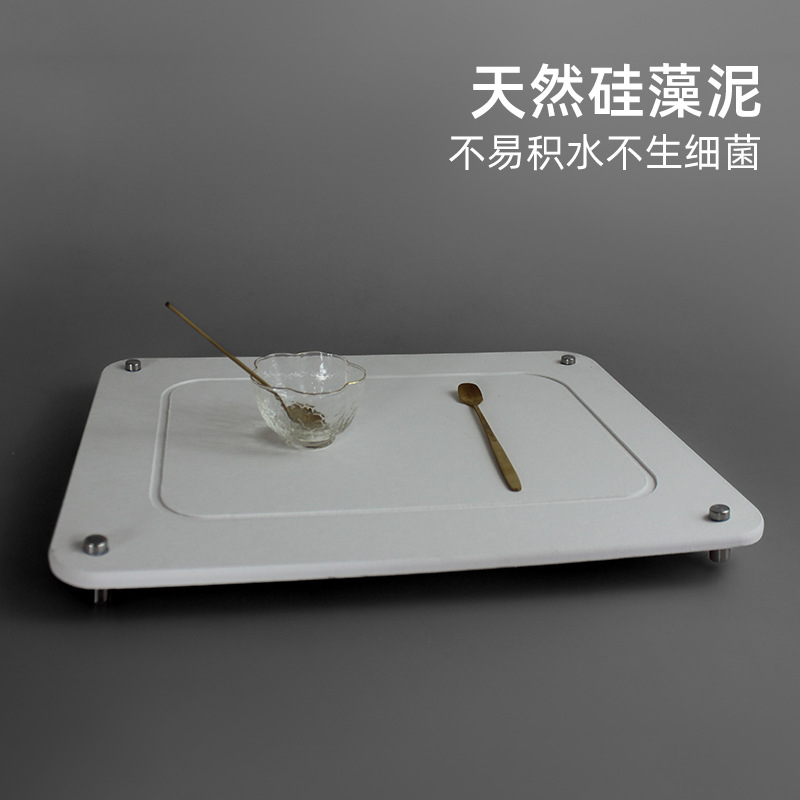 Mesa de escritorio estera encimera estera de drenaje de barro de diatomeas estera absorbente de cocina de aislamiento absorbente vajilla montaña lavabo estera