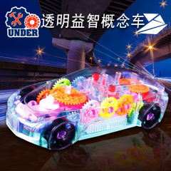 子供電動ユニバーサルクリアギア車パトカーバスレース発光音楽少年玩具プレゼント卸売り代