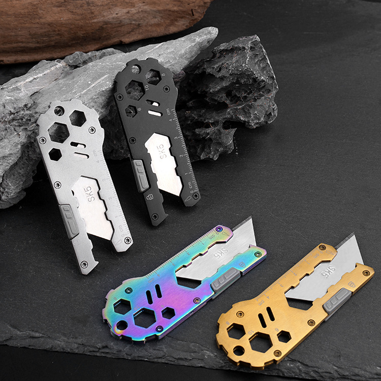 Outdoor multifunctional knife stainless steel utility knife carving knife letter opener paper knife portable express box opener