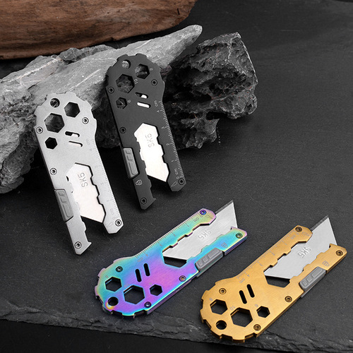 Outdoor multifunctional knife stainless steel utility knife carving knife letter opener paper knife portable express box opener