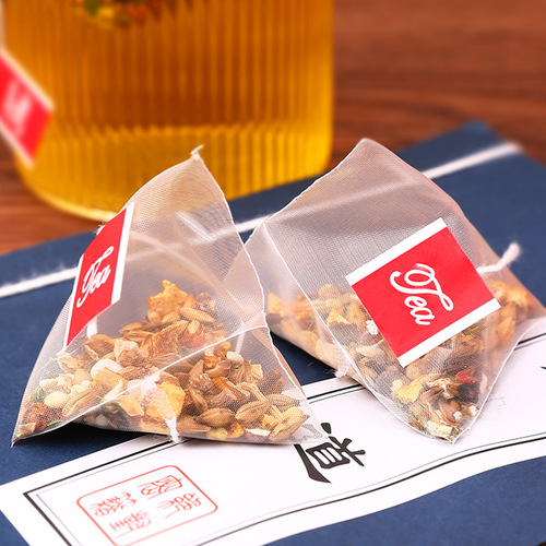 Wholesale boxed red bean barley and Gorgon tea triangle bag moisturizing and health-preserving tea bag filter bag 100G box