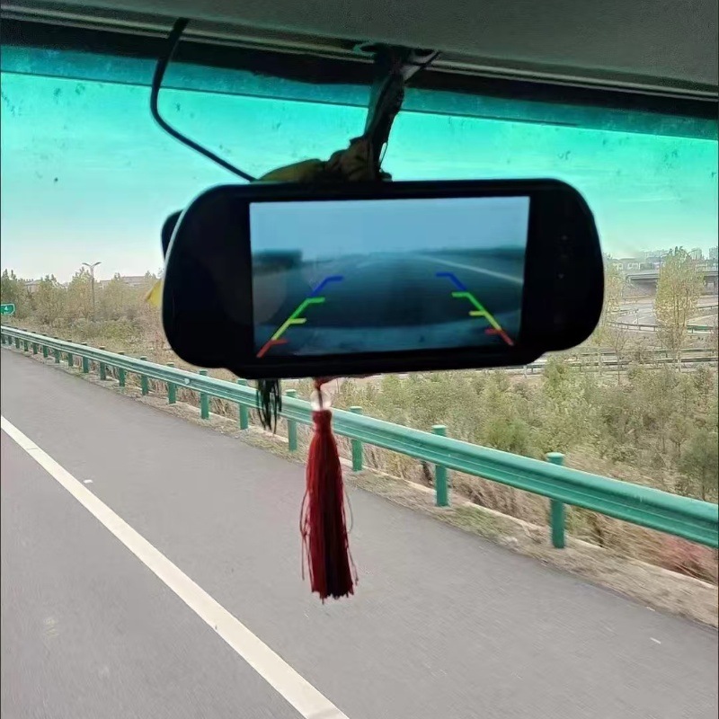 7-inch rearview mirror display with mp5 car Bluetooth SD/USB interface reversing image HD FM transmitter