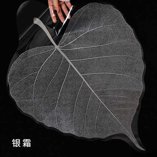 Una hoja de bodhi hoja transparente ramo de flores en papel floral material de embalaje de flores de papel de forma especial florista materiales de flor al por mayor