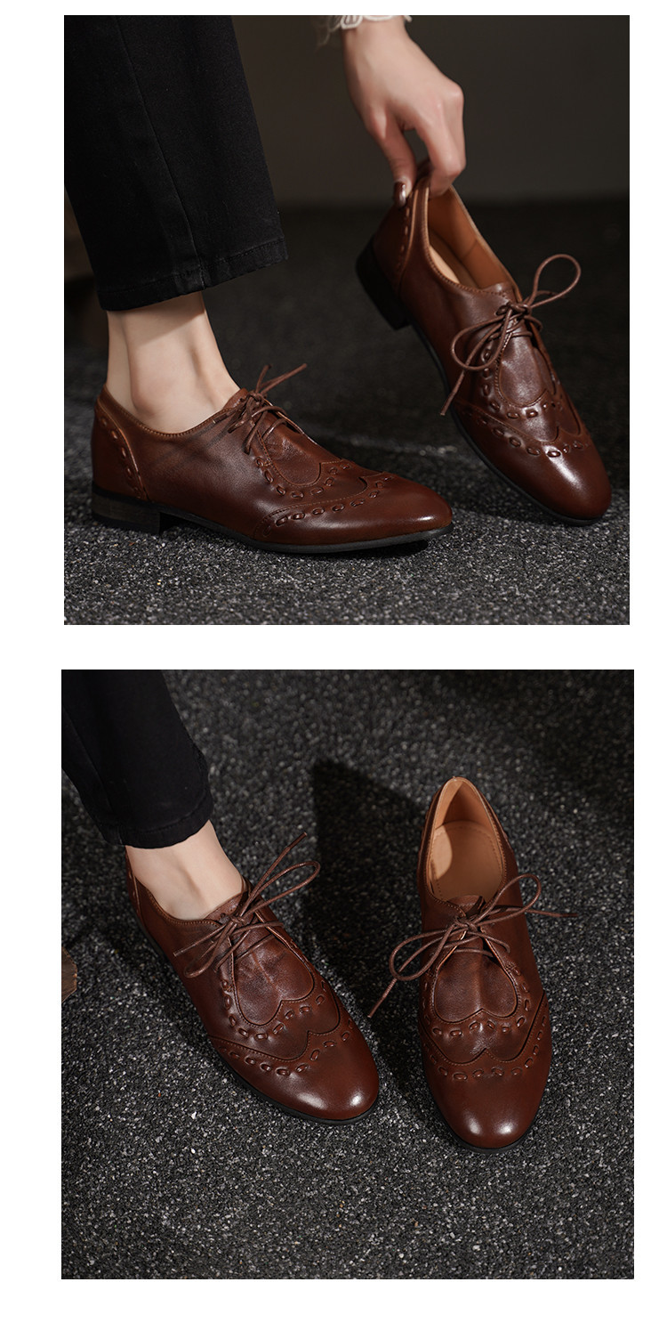 CHIKO Deirdre Round Toe Block Heels Oxfords Shoes