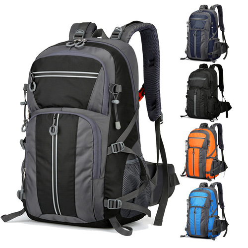 Cross-border mountaineering bag waterproof outdoor backpack travel large capacity backpack multifunctional reflective hiking bag wholesale