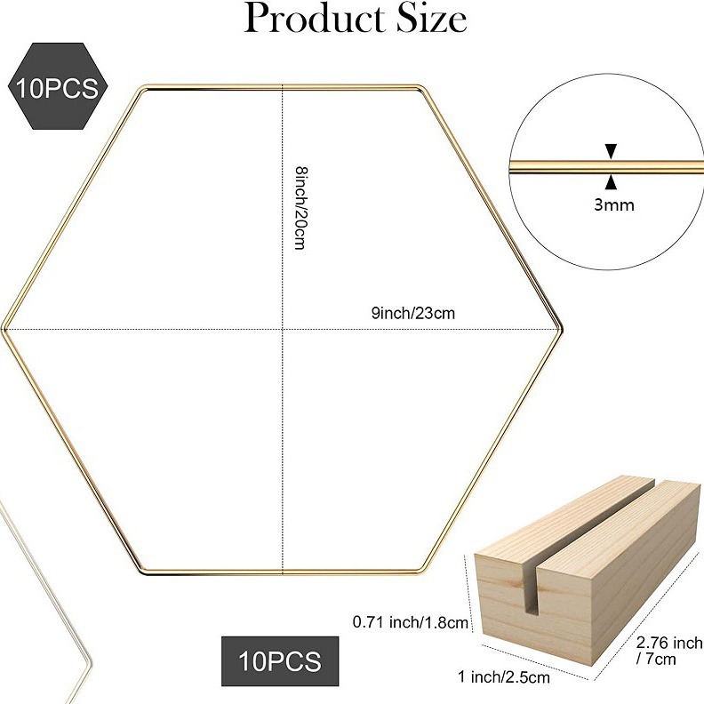 Cross-border especial Garland anillo de hierro DIY Dream Catcher decoración de hierro redondo en forma de corazón Luna anillo de hierro mesa de comedor Decoración