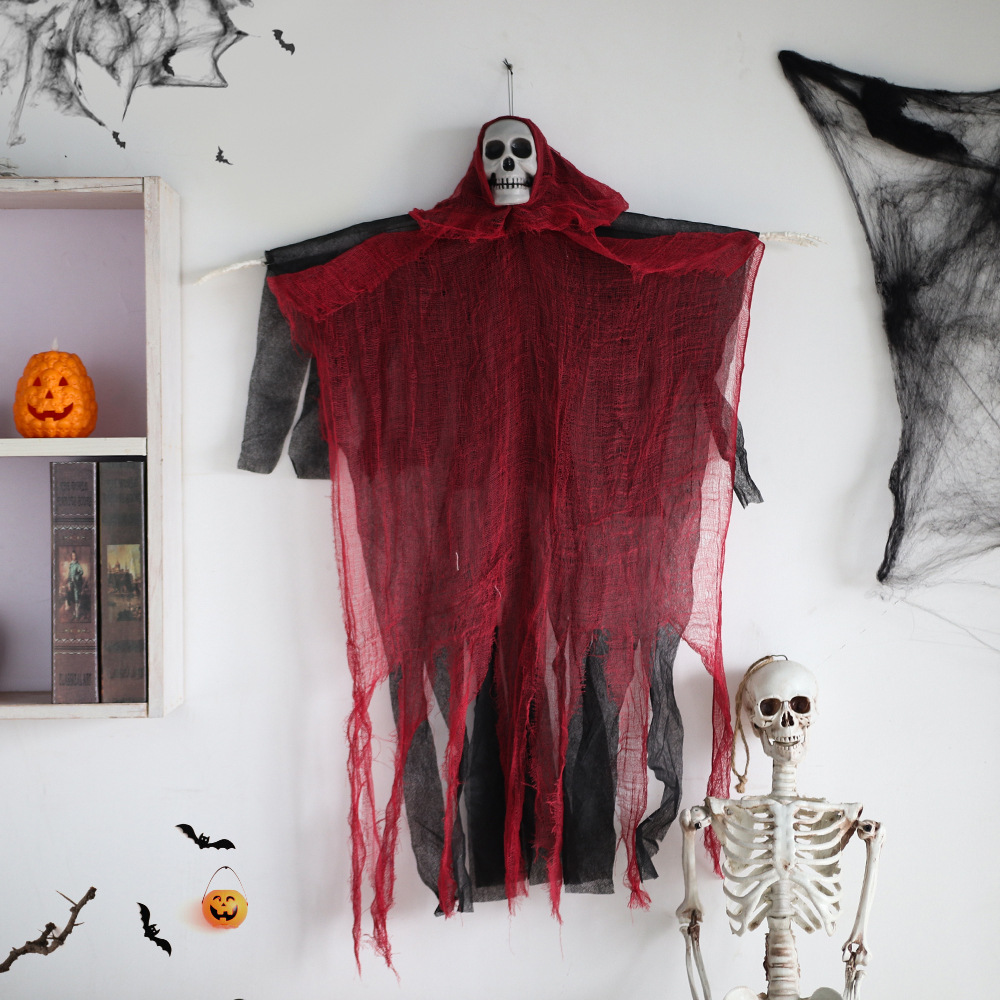 Decoración de Halloween accesorios calaveras colgantes fantasmas casa embrujada Escape bar escenario fantasmas terror