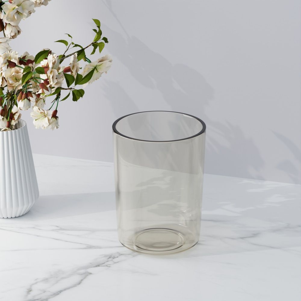 Bicchiere da bagno trasparente e portaspazzolini di lusso_voghion.com