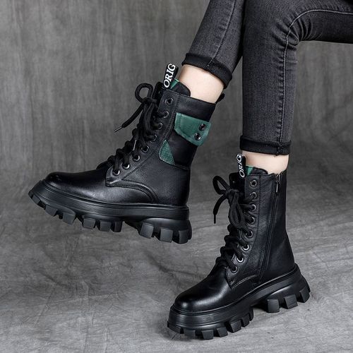 Women's shoes winter lightweight mid-calf boots thick-soled Martin boots short boots motorcycle boots