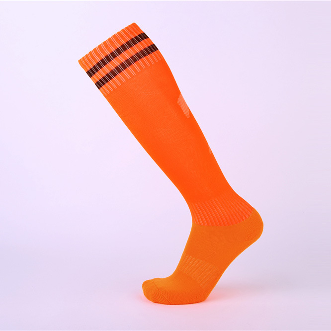 Calcetines de fútbol sobre la rodilla de color sólido personalizados Calcetines para adultos, niños de escuela primaria, calcetines deportivos con fondo de toalla gruesa, calcetines de béisbol