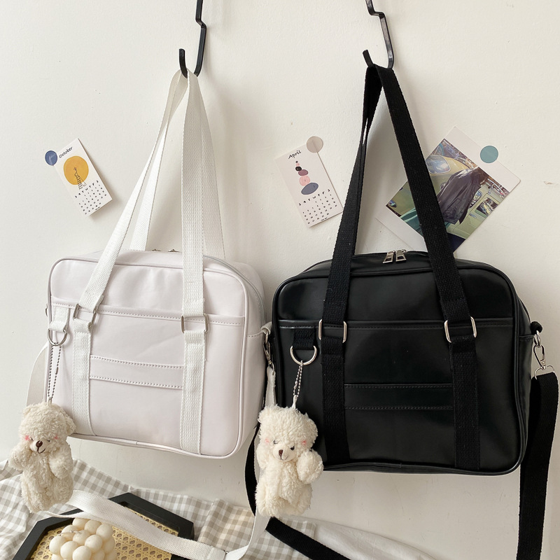 Bolso de la taleguilla del estilo japonés para las mujeres 2023 nuevo lindo estilo preppy bolso uniforme bolso suave chica hombro bolso de cercanías