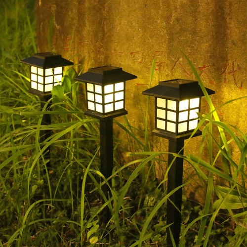 Solar LED lawn light small house light outdoor mini solar light rainproof small palace light courtyard garden light