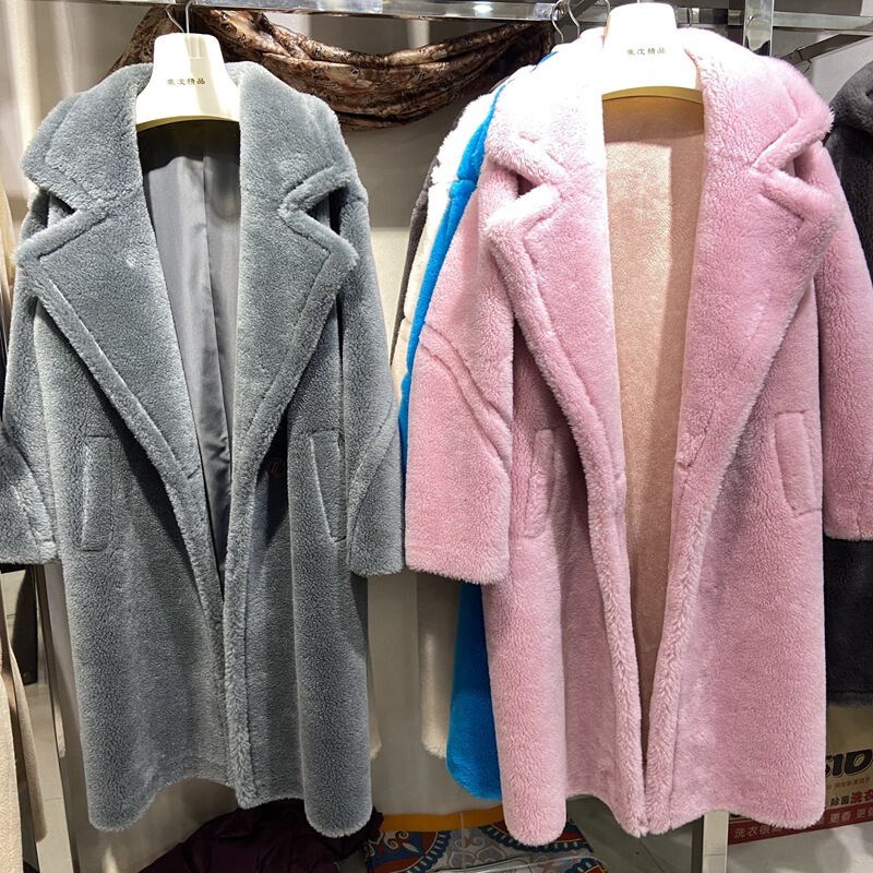New teddy bear Korean style pure wool composite fur coat young suit collar cashmere coat for women New teddy bear Korean style pure wool composite fur coat young suit collar cashmere coat for women