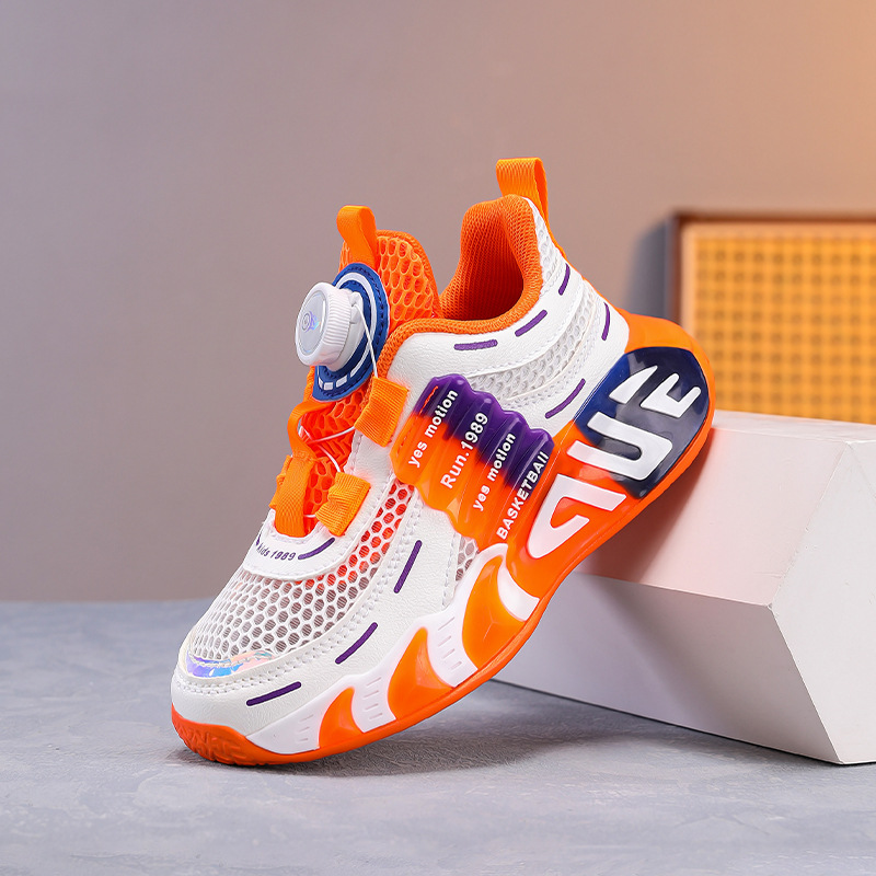 Calzado deportivo para niños, malla de verano, transpirable 2025 nuevos zapatos de red para niños, zapatos para correr de suela suave antideslizantes para niños grandes