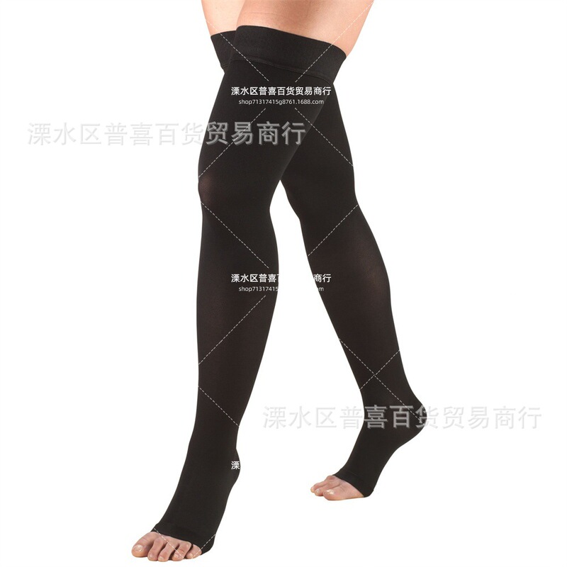 Cross-Border Export Open-Toe Pressure Socks, Long Knee-High Elastic Socks, Compression Socks, Anti-Varicose Socks, Maternity Leggings Socks