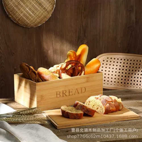 Бамбуковый и деревянный хлебобулочные контейнеры с разделочной доской крышка хлебобулочная коробка для хранения хлеба большой емкости коробка для хранения продуктов питания столешница торт хлебная коробка