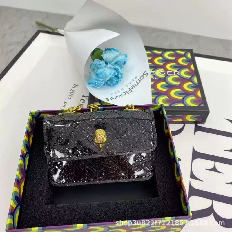 Cross-border best-selling new fashion bag, mini lipstick chain, high-value transparent plastic embroidered shoulder bag Cross-border best-selling new fashion bag, mini lipstick chain, high-value transparent plastic embroidered shoulder bag