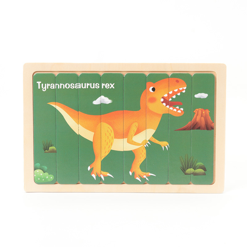 Venta directa de fábrica de bloques de construcción en forma de tira Montessori para bebés, rompecabezas de juguetes educativos para niños, venta al por mayor transfronteriza de juguetes de madera para ensamblar.