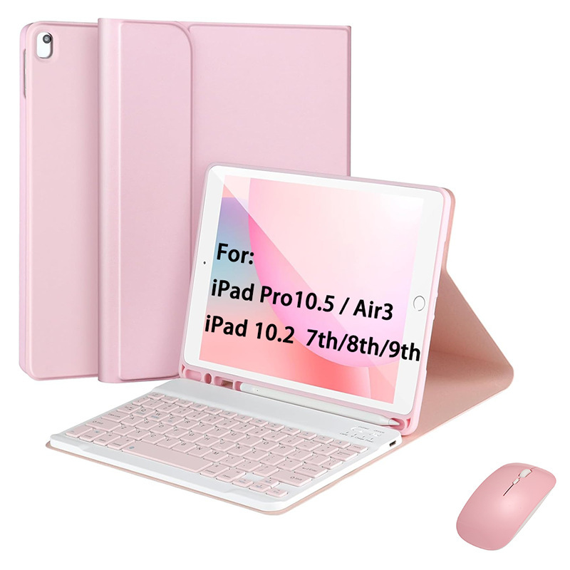 For iPad tablet 10.2-inch protective case 10.5 detachable wireless bluetooth keyboard Air3 pen slot leather case