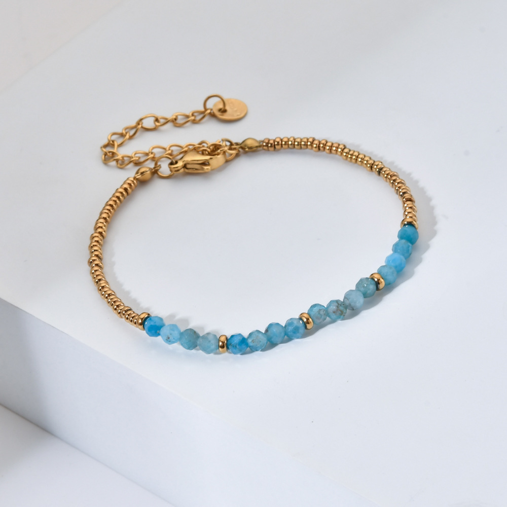 1 Piece Quantity Daily Occasion Vintage Style Geometric Natural Stone Beaded Chain Bracelets In Bulk