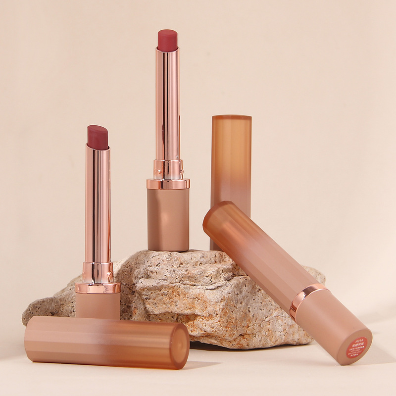 Hua Tang Zhi Amber Flowing Light Series Matte Velvet Nude Lipstick Versatile Rich Soft Mist Long-Lasting Non-Fading Lipstick