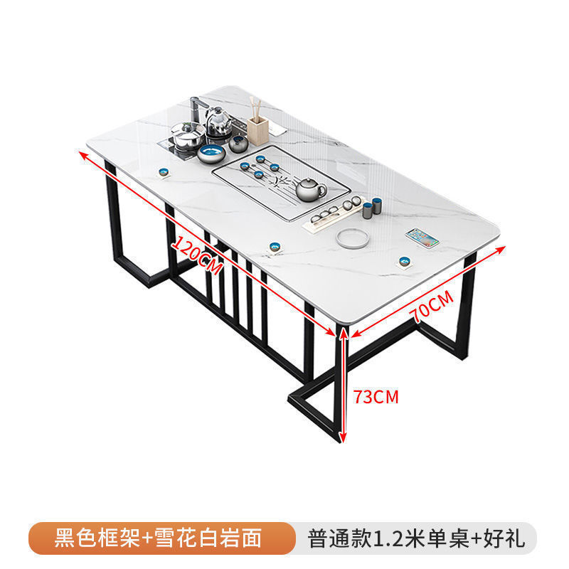 mesa de té de tabla de roca mesa de té de sala de estar casa mesa de té rectangular mesa de té de oficina nueva mesa de té simple china