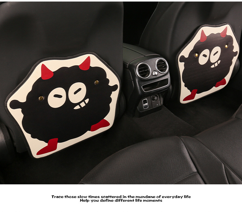 Small bacteria ladies cute cartoon chair back anti-kick cushion car seat chair back anti-fouling cushion back suspension type