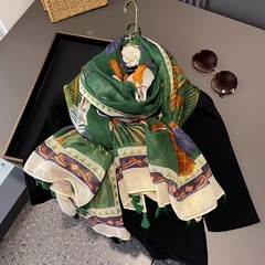 春と夏の異国風の薄いタイプの熱帯の風情のフリンジスカーフの女性の休暇の日よけのストールのシルクのタオルのビーチタオル