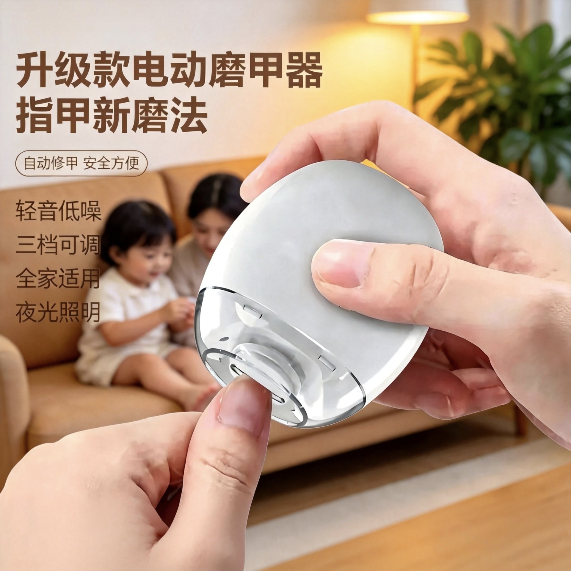 Cross-border electric nail clipper for hands and feet, fully automatic nail cutter and polisher for elderly and infants