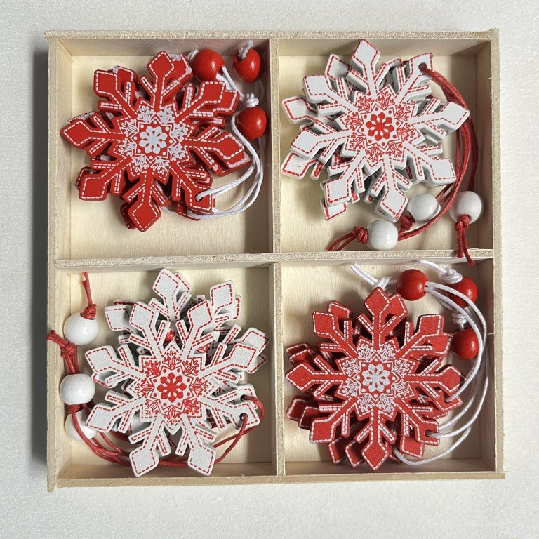 Decoraciones navideñas creativas, colgantes de madera navideños, juego de cajas para árbol DIY, renos, campanas, ángeles, corazones, regalos