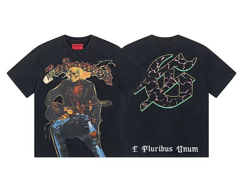 25ss アメリカのトレンディなブランド GOD ロックバンド ヒップホップ レタープリント 半袖 高品質 コットン Tシャツ カップル同スタイル|undefined
