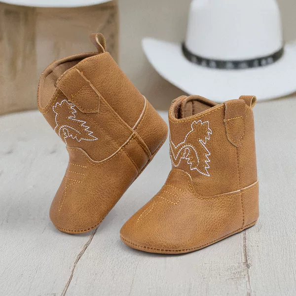 Foreign trade new baby shoes western Denim boots fashion pattern zipper baby toddler shoes baby shoes