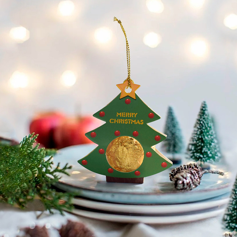 クリスマスのペンダントの小さいカードは金線のクリスマスツリーの装飾の小さいキャンディーの包装のかわいい小さいカードの10枚/包みを含みます。|undefined