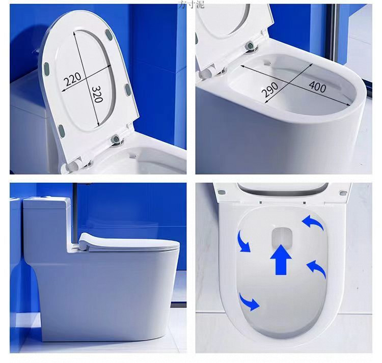 German FHFH toilet, first-class water efficiency 10.0, large sewage vortex outlet, anti-splash and anti-odor siphonic household toilet undefined