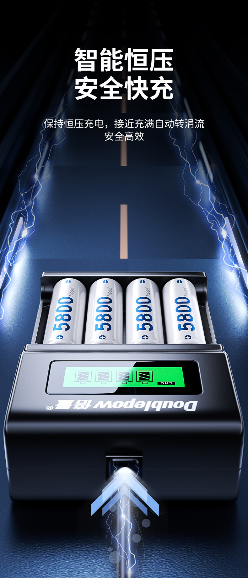 Double No. 5 Rechargeable Battery Large Capacity 1.2V Nickel Metal Hydride Aa 3300Mah No. 5 Toy Car Ktv Microphone Dedicated