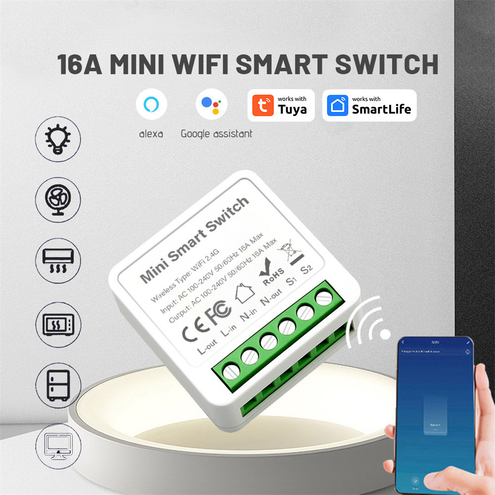 迷你开关涂鸦wifi通断器mini改装暗装隐藏式智能语音APP控制开关