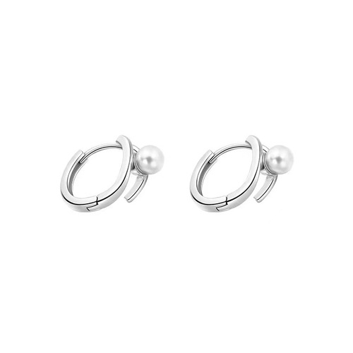 925 Pure Silver Light Luxury Pearl Stud Earrings for Women - Korean High-End Design, Cool and Stylish, Unique and Exquisite Fashion Earrings