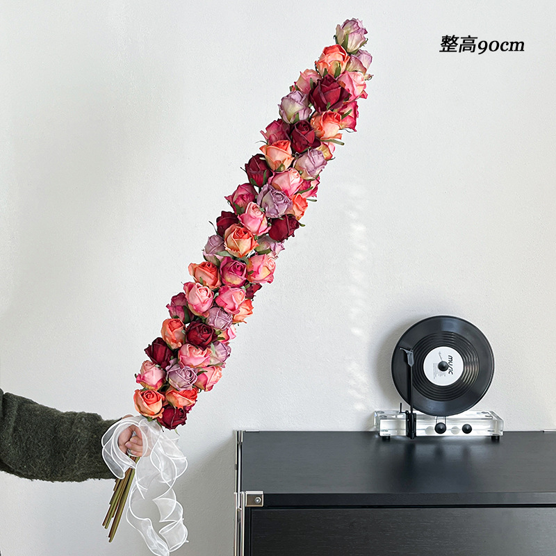 1m 화려한 앙고라 장미 꽃다발