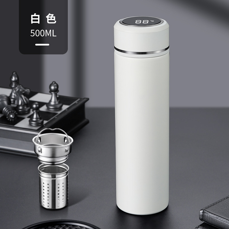 真316不锈钢保温杯定制logo茶水分离商务智能显温保温水杯礼品杯|undefined