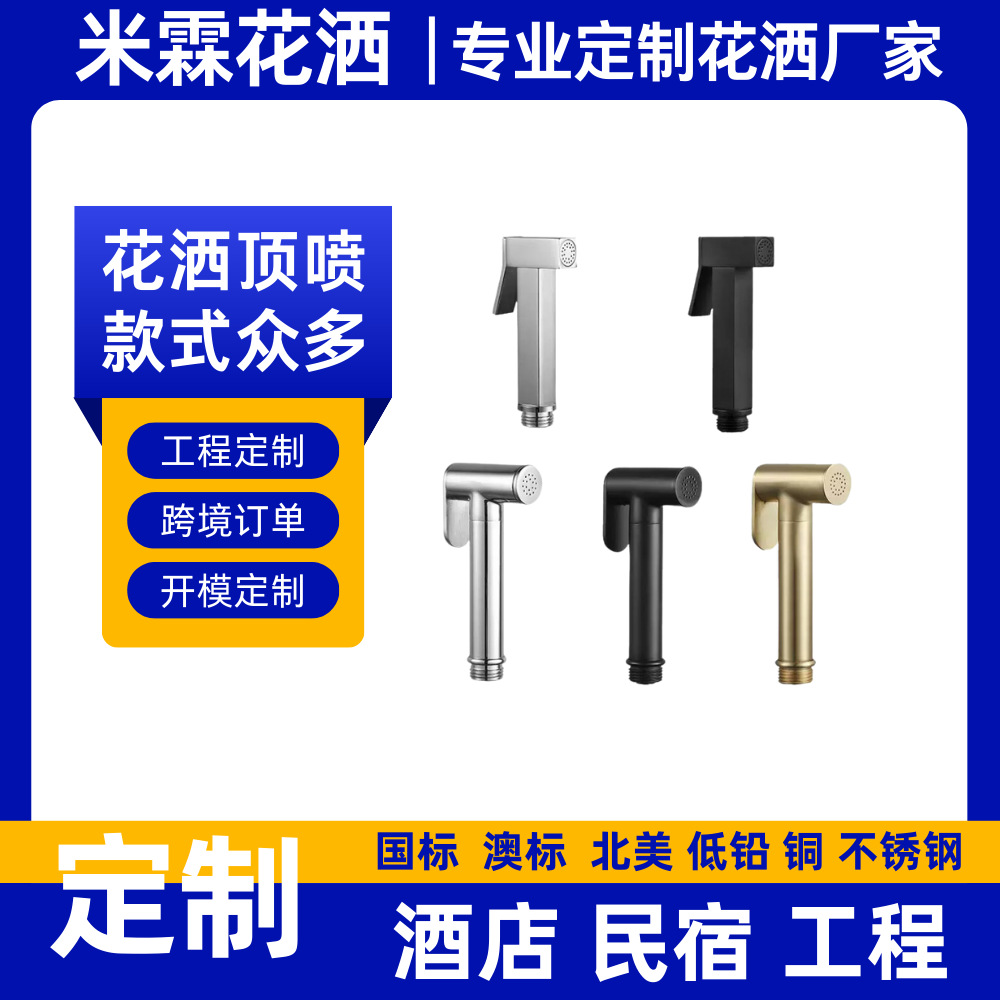 Cross-Border All-Copper Spray Gun Toilet Companion Bidet Toilet Flushing Spray Shower Booster Nozzle Hardware Accessories