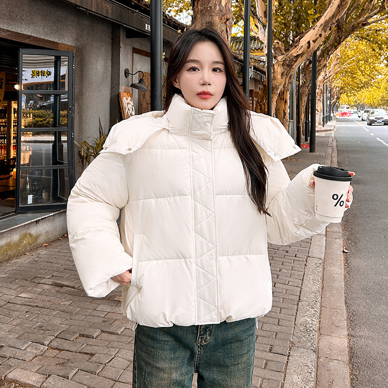 Invierno nuevo abrigo de algodón de pluma para mujeres corto engrosado abrigo de algodón coreano suelto ropa de pan de estudiantes abrigo de algodón image 9