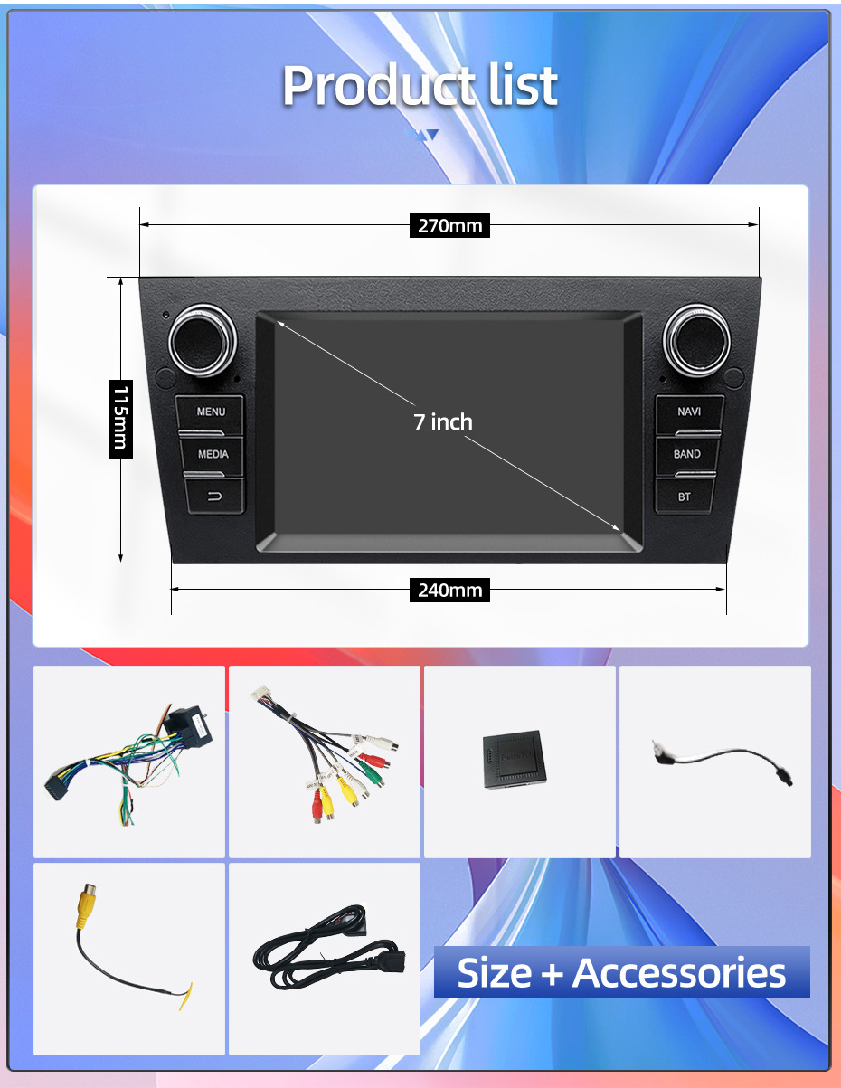 Suitable for Bmw 3 Series E90 E92 E93 Car Central Control Large Screen Navigation Carplay Audio and Video Player