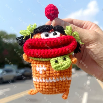 Car key bag — Cute Cartoon Key Case - 14cmx22cm-orange-suit-head-free-bag
