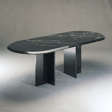 简约现代天然大理石餐桌小户型客厅家用轻奢洽谈桌设计师意式长桌