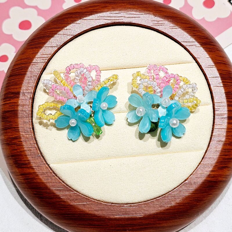 イン織りベゴニアの花クラスタージュエリーバッグ携帯電話ケースブローチ下駄ゼリー靴 diy 靴フラワーアクセサリー|undefined