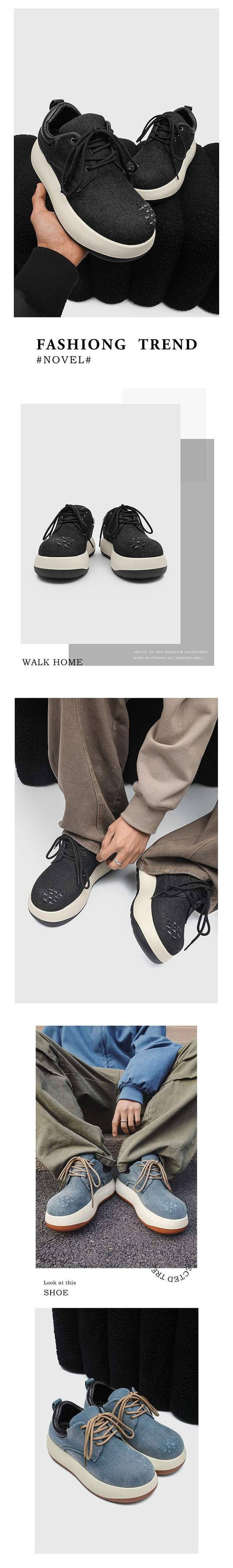 ShoeVault Herren New Q Leder Paris Derby Stilvolle süße dicke Sohle Big Toe Schuhe Höhe erhöhen koreanische Version vielseitig_voghion.com