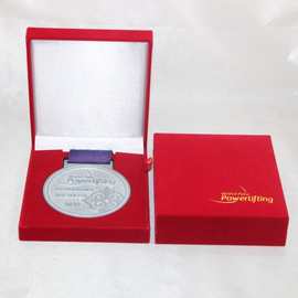 批发高档高尔夫奖牌盒 体育赛事纪念礼品盒 仿皮纸盒 奖章盒