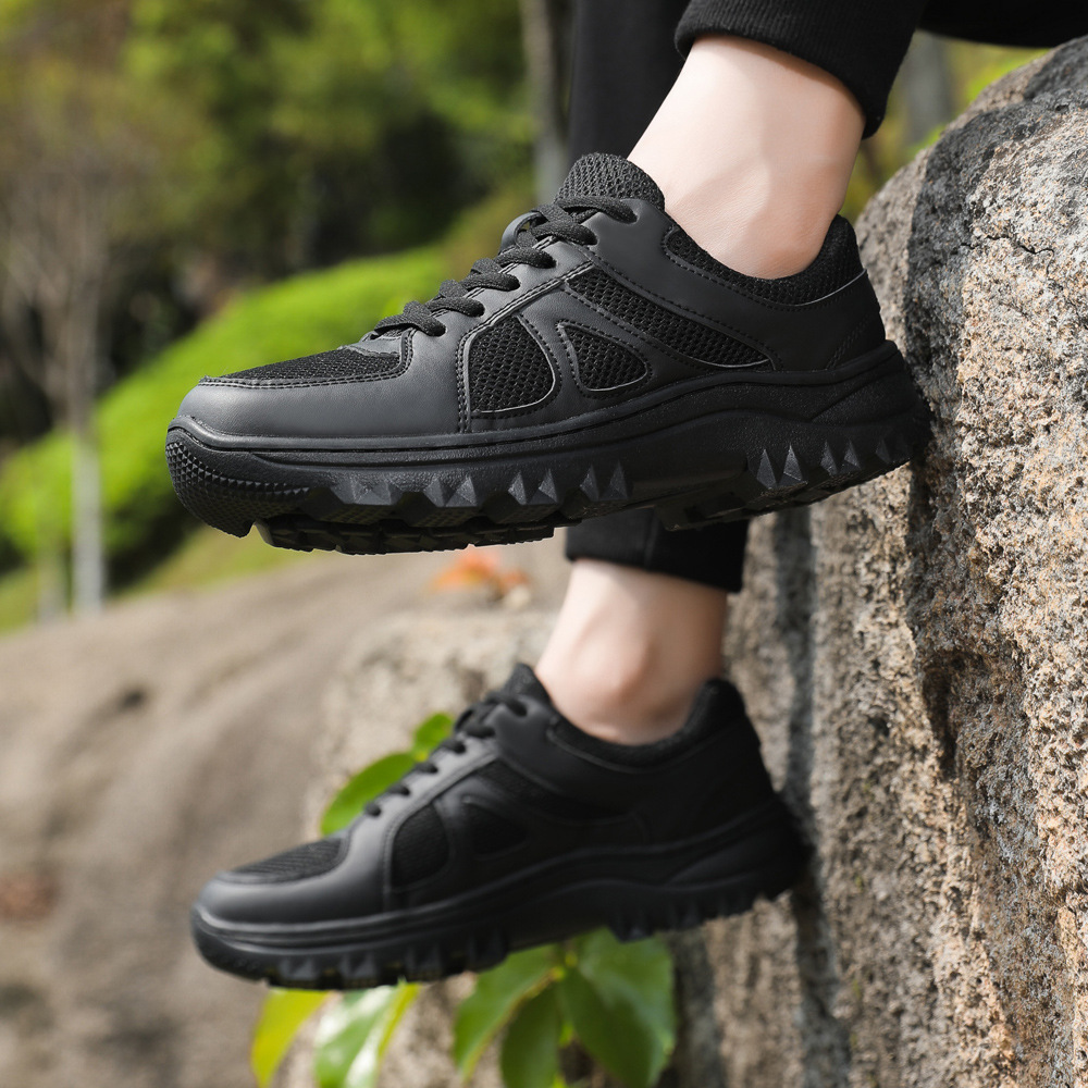 Zapatos de montaña de primavera para hombres, zapatos casuales transpirables, zapatos de moda al aire libre antideslizantes.