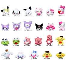 厂家直供实色卡通饰品三丽鸥手工彩绘树脂钻可爱库洛米帕恰狗配饰