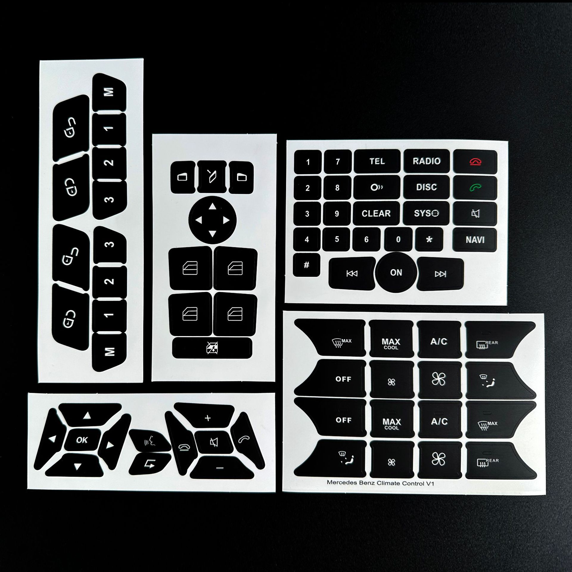 Suitable for Mercedes-Benz Cls C218 Slk W172 W204 Glk and Other Air-Conditioned Car Window Button Repair Stickers